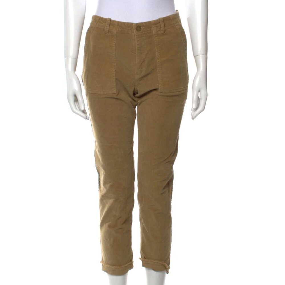 Nili Lotan Skinny Leg Corduroy Camel / Tan Pants M | US 6